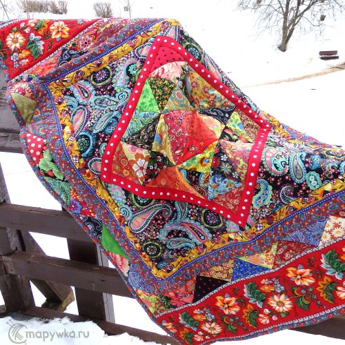 русская зима и одеяло