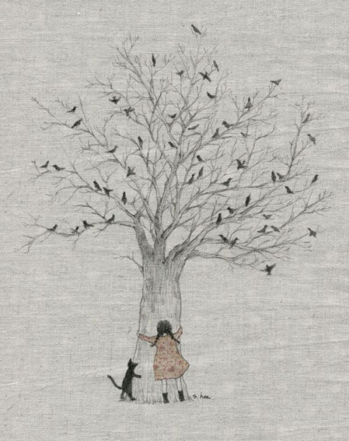 девочка и дерево