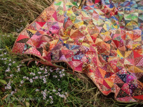 лоскутное одеяло из треугольников