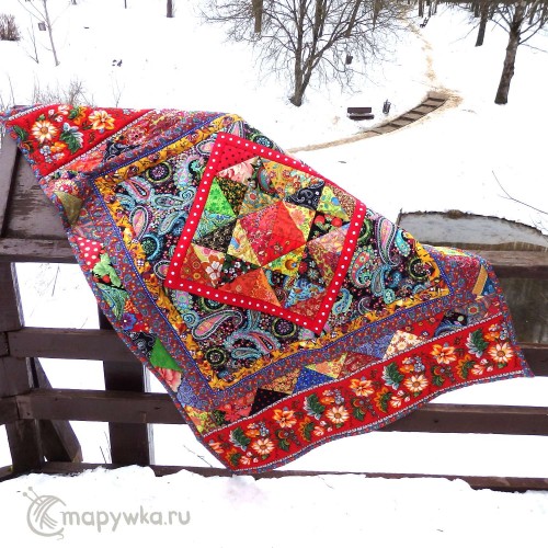 лоскутное одеяло в русском стиле