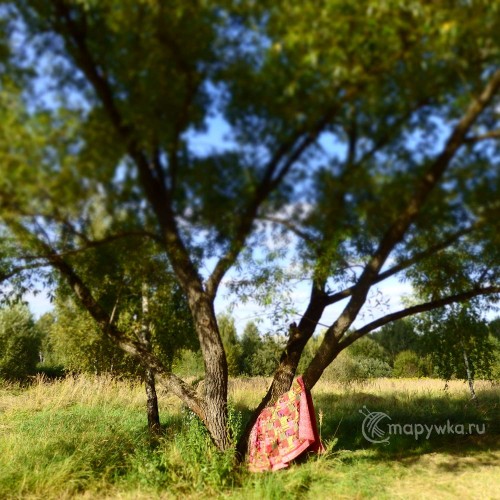 лоскутное одеяло на дереве