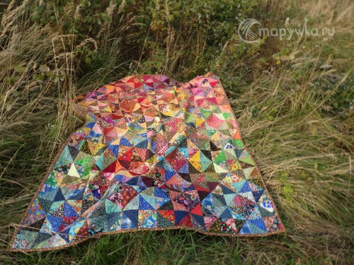 лоскутное одеяло Матрена в траве