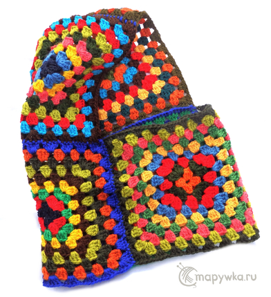 шапка-шарф снуд-капюшон вязаный