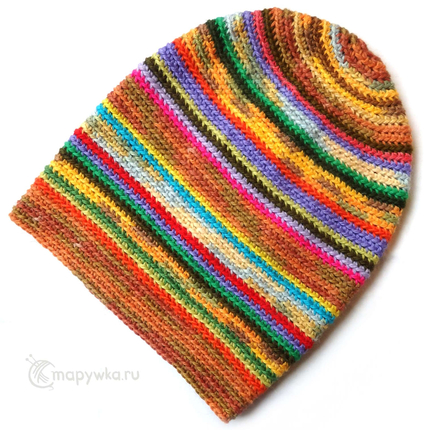 шапка колпак вязаный