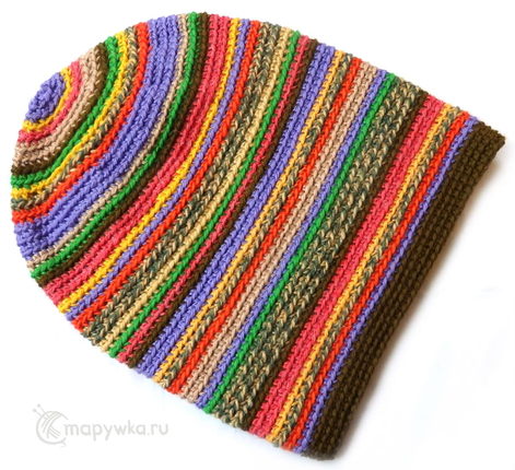 шапка колпак вязаный