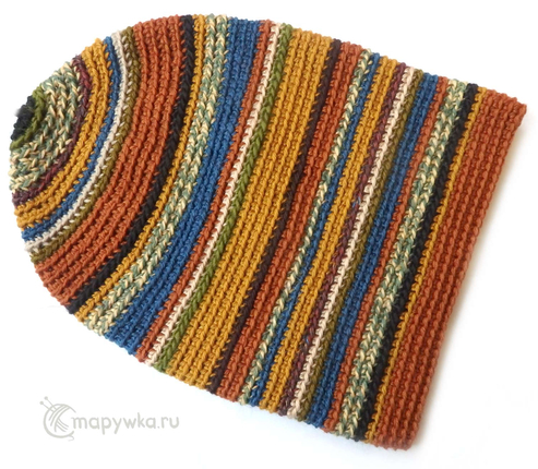 шапка колпак вязаный