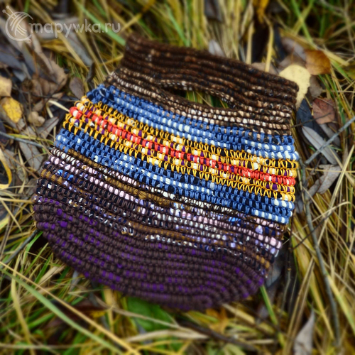 сумка из текстиля пэчворк и вязание